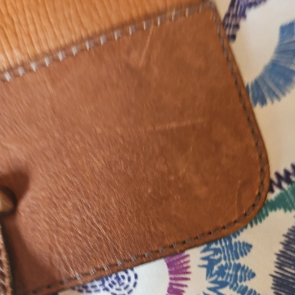 Fossil Brown Leather Messenger Bag